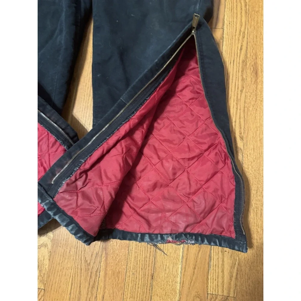 Carhartt Bib Overalls Mens 48 X‎ 32 Black Duck Quilt Lined Double Knee R02 BLK